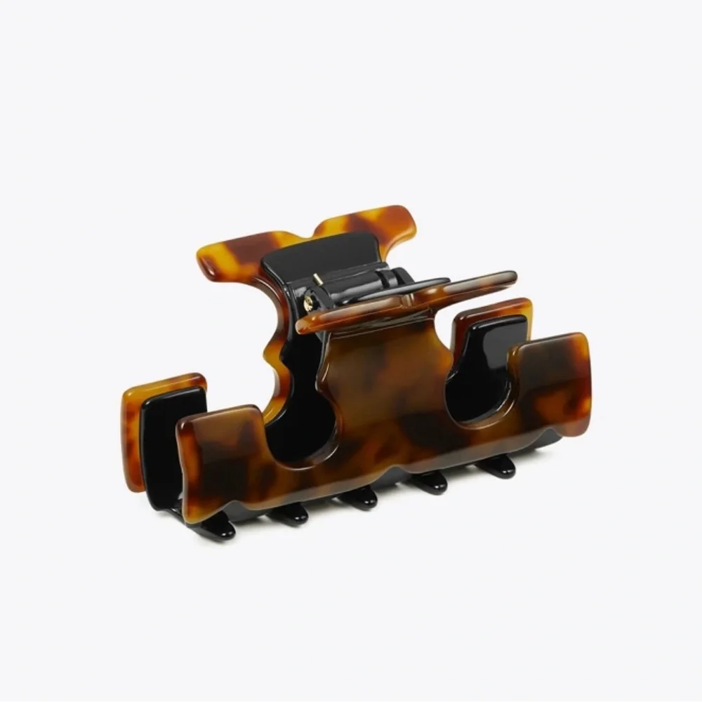 Tory Burch Brown/Black Tortoise Hair Clip NWT Dust Bag Included - Picture 2 of 7